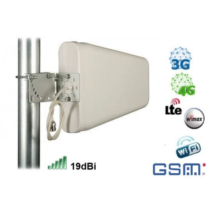 Antena Panou GSM 3G 4G 19dBi cablu 5m mufa SMA - Panouri Fotovoltaice