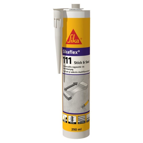 Sikaflex-111 Stick & Seal 290ml Negru – adeziv și sigilant universal