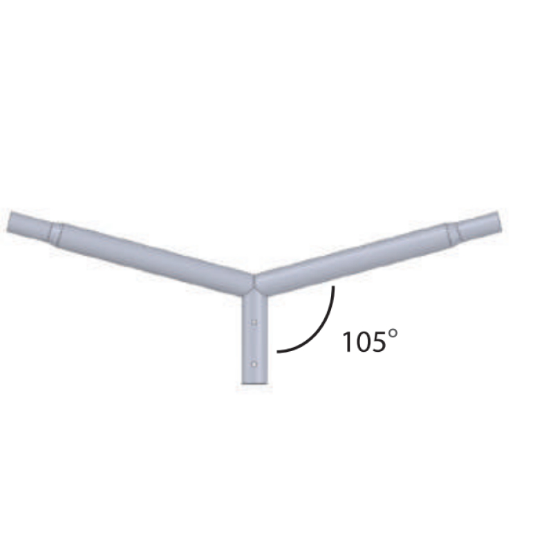 Brat pentru Stalp 2x50 cm diametru 60 Brat pentru Stalp 2x50 cm diametru 60 - Panouri Fotovoltaice