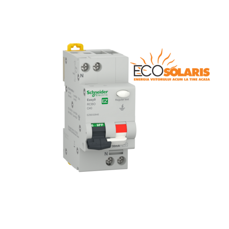 Intrerupator diferential Schneider Electric 1P+N 4500 AC 30mA C 20A Intrerupator diferential Schneider Electric 1P+N 4500 AC 30mA C 20A - Panouri Fotovoltaice