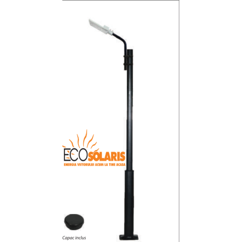 Stalp de iluminat cu brat 30W 3m 1L/D Stalp de iluminat cu brat 30W 3m 1L/D - Panouri Fotovoltaice