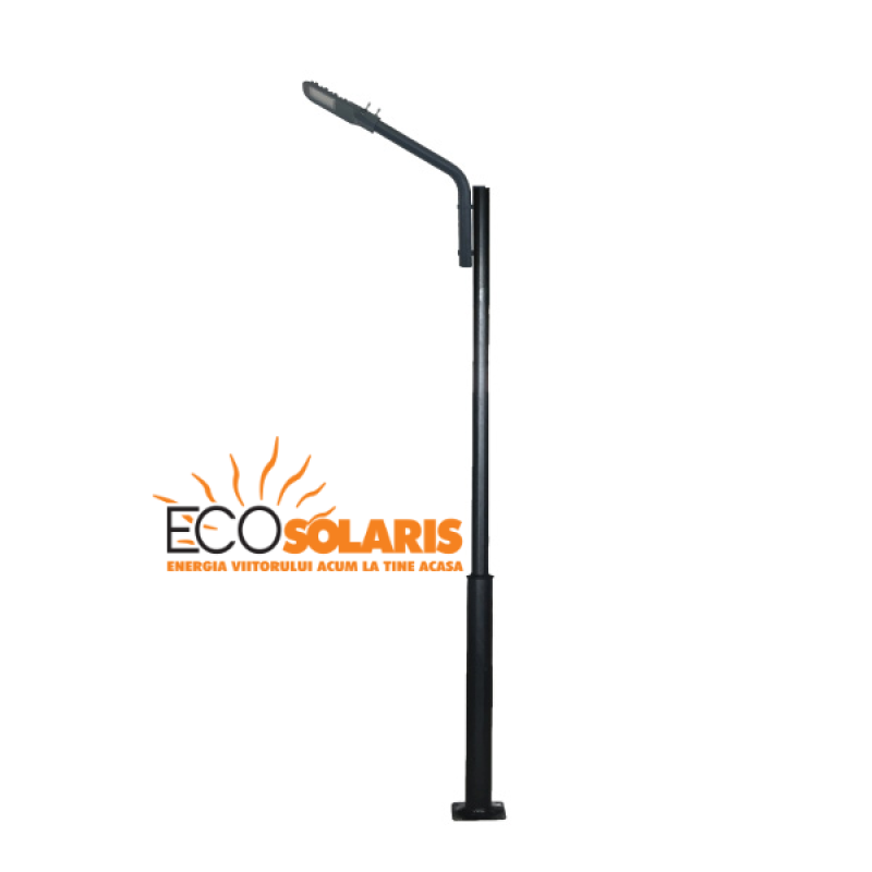 Stalp de iluminat cu brat 50W 3m 1L/PRO STREET Stalp de iluminat cu brat 50W 3m 1L/PRO STREET - Panouri Fotovoltaice