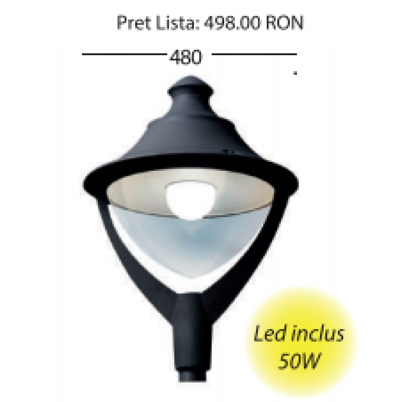 Corp de iluminat Beppe 400 50W Corp de iluminat Beppe 400 50W - Panouri Fotovoltaice