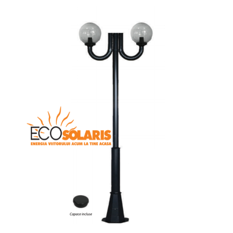 Stalp de iluminat decorativ 2J/Glob 300 3 m Stalp de iluminat decorativ 2J/Glob 300 3 m - Panouri Fotovoltaice