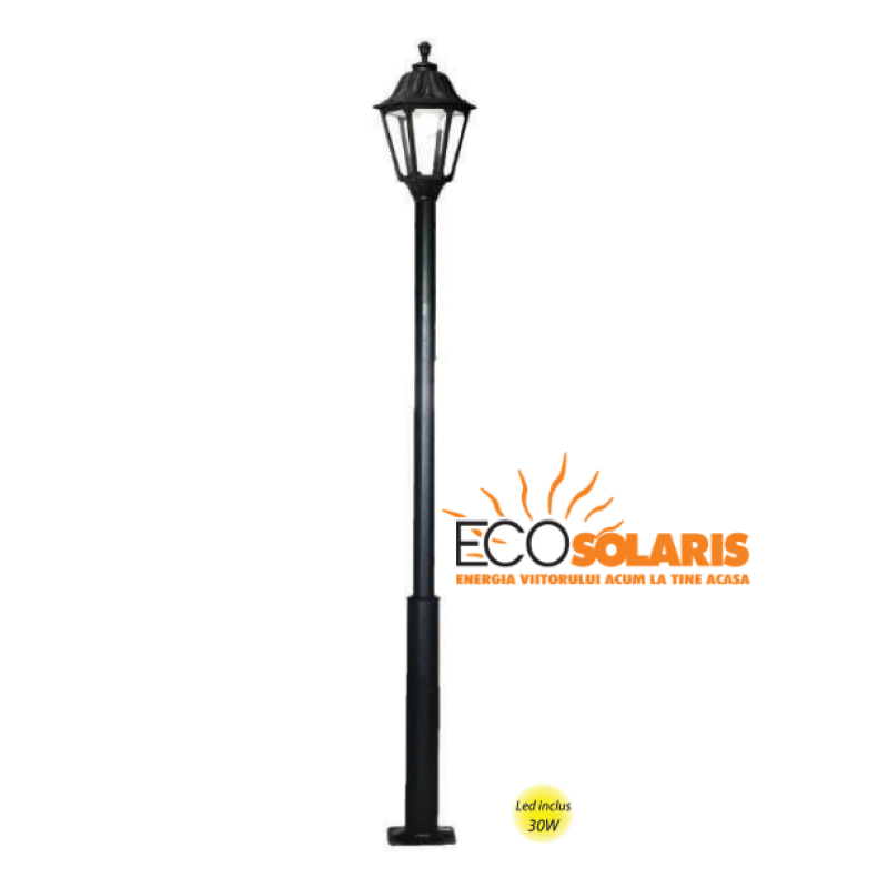 Stalp de iluminat Noemi 30W 3m Stalp de iluminat Noemi 30W 3m - Panouri Fotovoltaice
