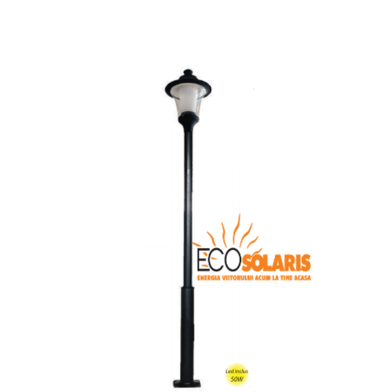 Stalp de iluminat Remo 50W 3m Stalp de iluminat Remo 50W 3m - Panouri Fotovoltaice