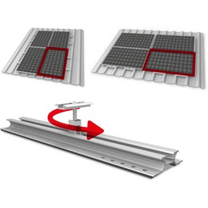 Sistem fixare panouri fotovoltaice k2 mini Rail tabla ondulata Sistem fixare panouri fotovoltaice k2 mini Rail tabla ondulata - Panouri Fotovoltaice