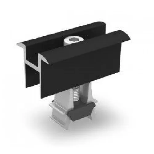 Clema universala panouri fotovoltaice mijloc K2 negru - Panouri Fotovoltaice