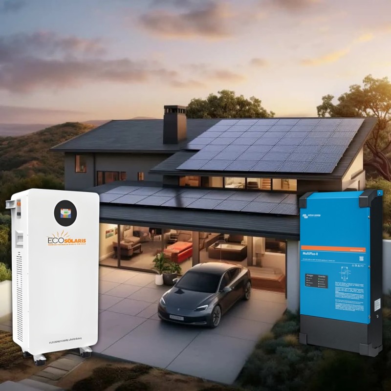 Sistem fotovoltaic Off-Grid Victron Energy 3kWp 24V stocare 5kWh 15Kw/zi Sistem fotovoltaic Off-Grid Victron Energy 3kWp 24V stocare 5kWh 15Kw/zi - Panouri Fotovoltaice