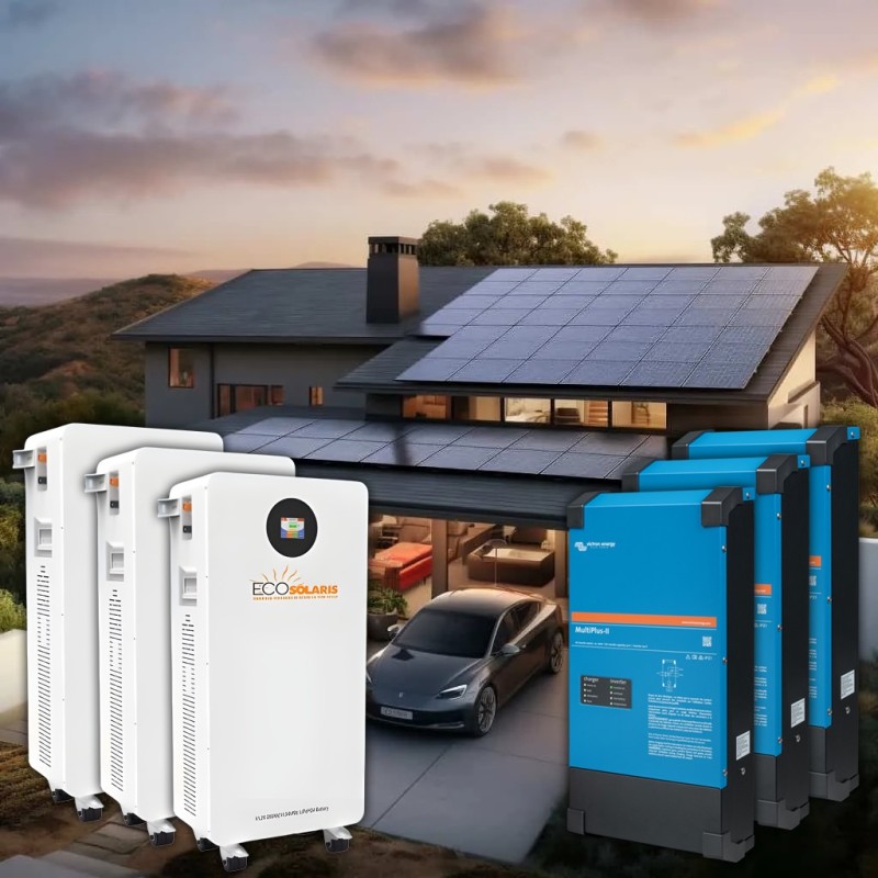 Kit solar fotovoltaic trifazat 15kw Victron Energy + acumulator lifepo4 45kwh Kit solar fotovoltaic trifazat 15kw Victron Energy + acumulator lifepo4 45kwh - Panouri Fotovoltaice