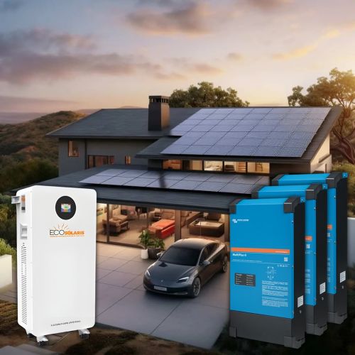 Kit solar fotovoltaic trifazat 15kW Victron Energy + acumulator lifepo4 15kwh