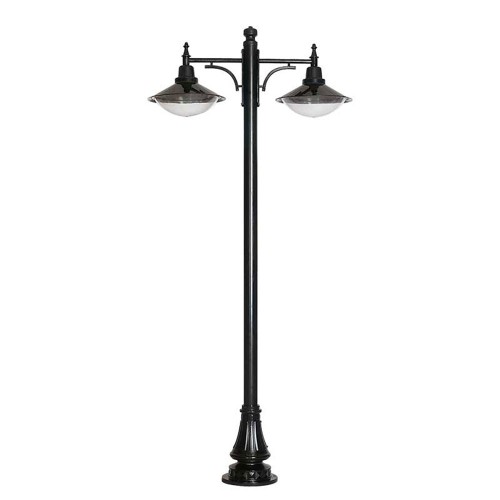 Stalp decorativ brat dublu 2xE27 H:280cm D:110cm talpa otel negru