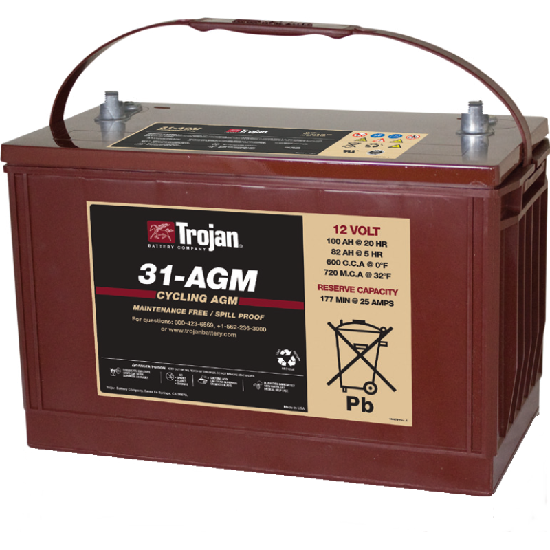 Baterie Trojan 31-AGM 12V Baterie Trojan 31-AGM 12V - Panouri Fotovoltaice