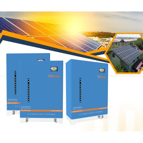 Pachet Acumulatori Blue Power fotovoltaice 45kWh Low Voltage Ecosolaris LifePo4 - Panouri Fotovoltaice