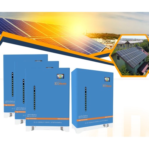 Pachet Acumulatori Blue Power fotovoltaice 60kWh Low Voltage Ecosolaris LifePo4 - Panouri Fotovoltaice