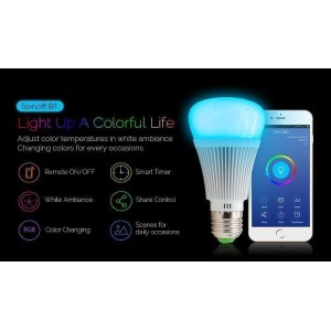 Sonoff B1 Bec E27 Led RGB Wireless Dimmabil Sonoff B1 Bec E27 Led RGB Wireless Dimmabil - Panouri Fotovoltaice