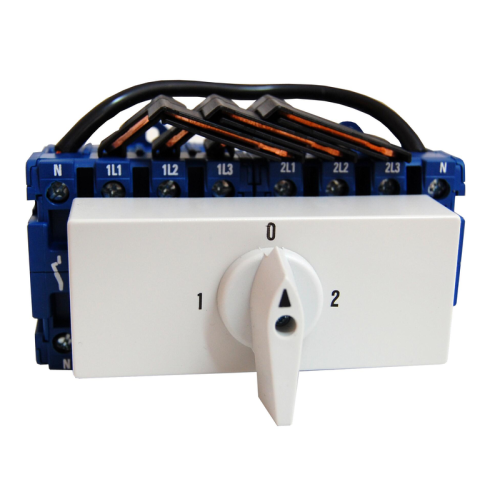 Comutator modular 4-poli, 100A, 37kW, 1-0-2 Schrack