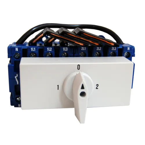 Comutator modular 4-poli, 100A, 37kW, 1-0-2 Schrack