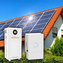 Kit solar fotovoltaic hibrid trifazat 10 kWp cu invertor Deye si Baterie EcoSolaris 15 kWh