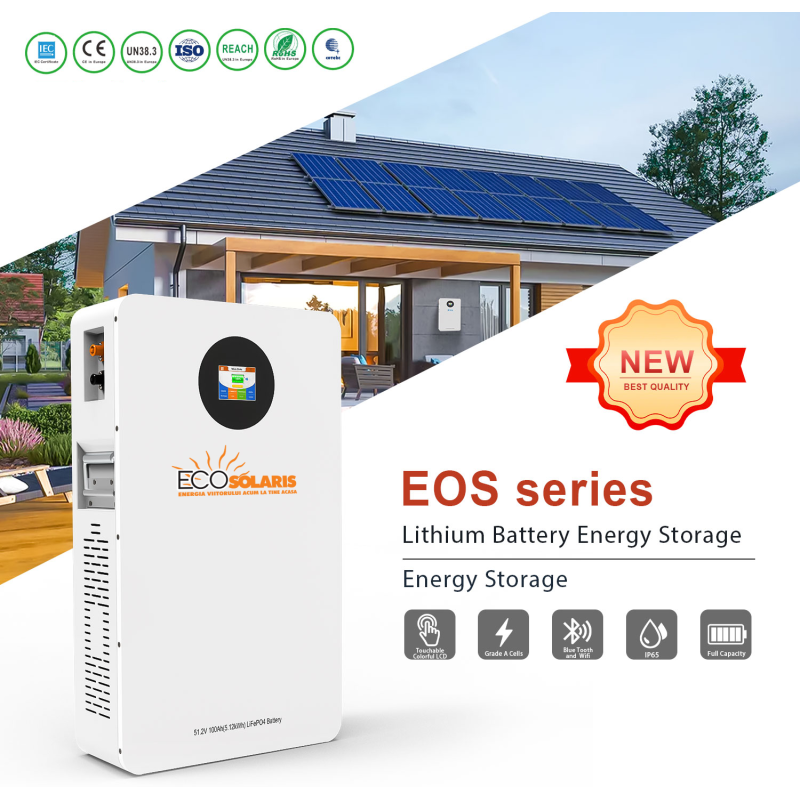 Baterie LiFePO4 51.2V EcoSolaris 100Ah 5kWh Baterie LiFePO4 51.2V EcoSolaris 100Ah 5kWh - Panouri Fotovoltaice