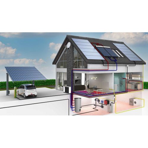 Sistem Fotovoltaic ON GRID 8KWP cu pompa de caldura Chofu 6kw monofazic