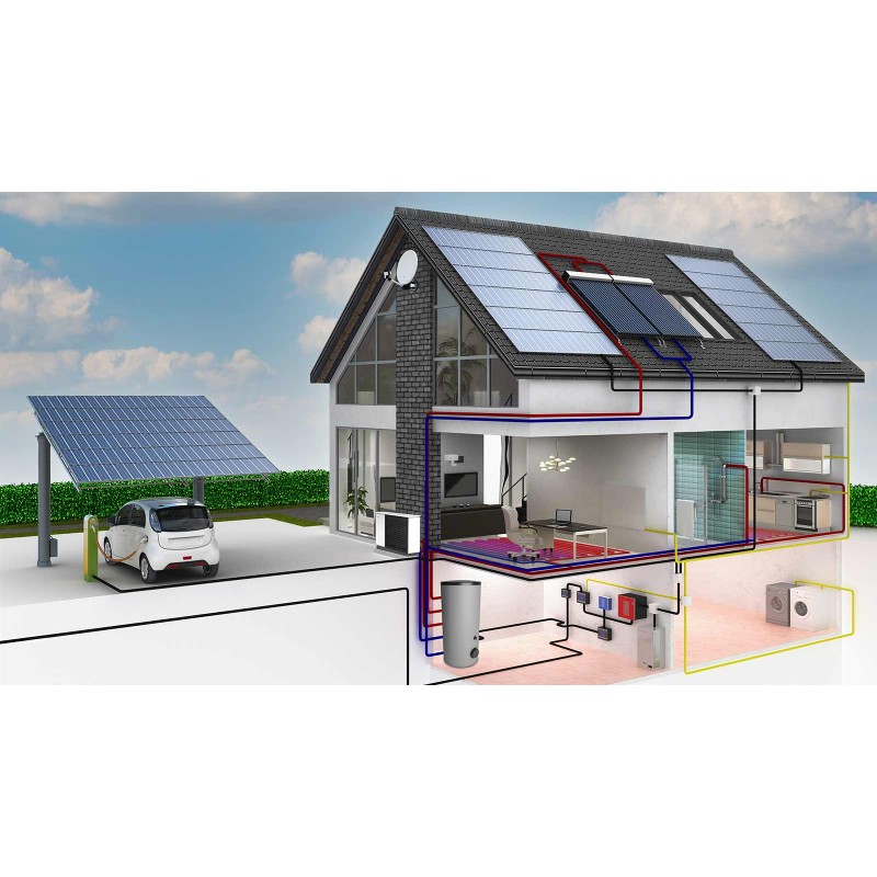 Sistem Fotovoltaic ON GRID 30KWP cu pompa de caldura Chofu 16kw Sistem Fotovoltaic ON GRID 30KWP cu pompa de caldura Chofu 16kw