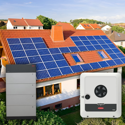 Kit Solar Fotovoltaic Monofazat 6 kWp - Fronius Primo GEN24 + BYD LVS