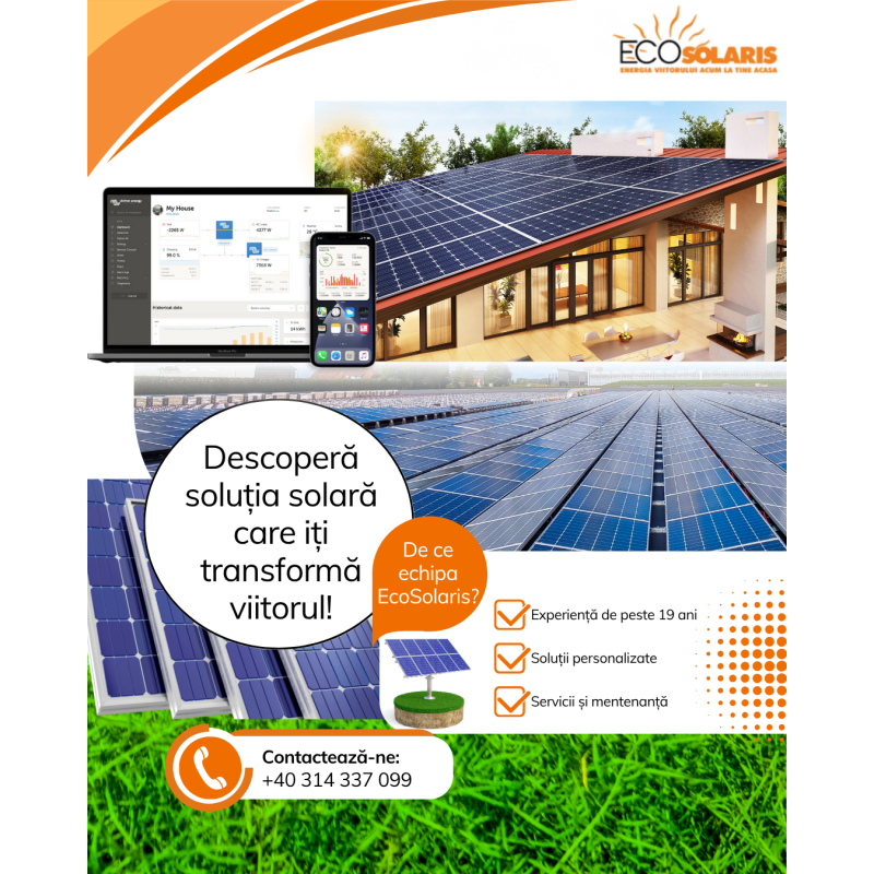 Sistem fotovoltaic monofazic 6kWp Victron Energy Sistem fotovoltaic monofazic 6kWp Victron Energy - Panouri Fotovoltaice