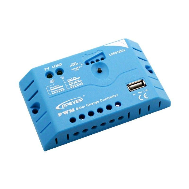 Controler solar EP Solar 12V 5A cu mufa usb Controler solar EP Solar 12V 5A cu mufa usb - Panouri Fotovoltaice