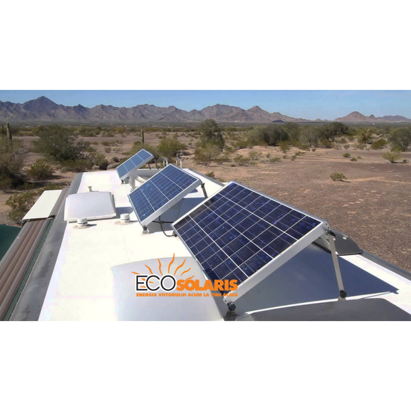 Sistem fixare panouri fotovoltaice rulota cu inclinatie reglabila - Panouri Fotovoltaice
