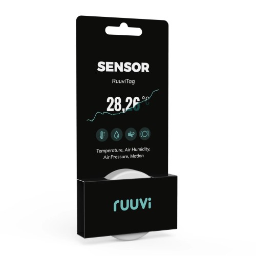 RuuviTag Sensor 4in1 – senzor wireless temperatură, umiditate, presiune, mișcare