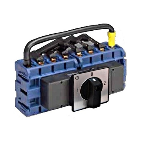 Comutator modular 4-poli, 63A, 22kW, 1-0-2 Schrack