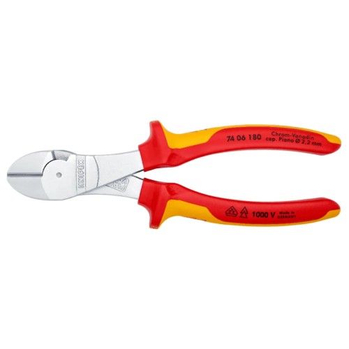 Cleste VDE cu tais lateral, 180mm, Knipex 74 06 180 - Panouri Fotovoltaice