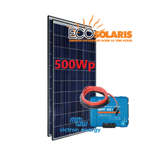 Set Panou fotovoltaic 24V 500W Policristalin - Controler solar MPPT Victron SmartSolar 100/20 - Panouri Fotovoltaice