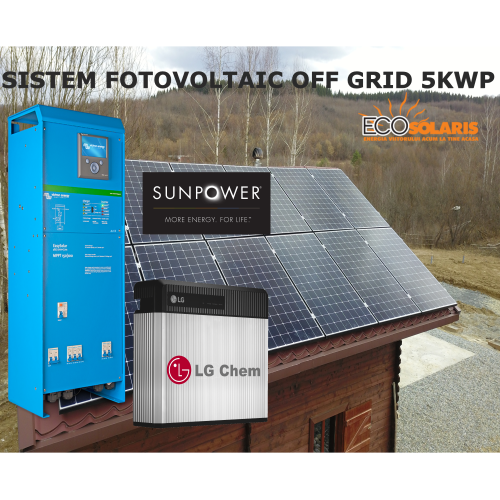 Sistem Fotovoltaic Off Grid 5kWp SunPower MaxEon 3 - Panouri Fotovoltaice