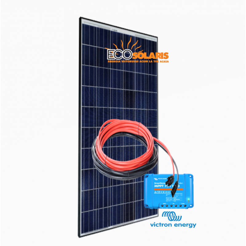 Set Panou fotovoltaic 12V 270W Policristalin - Controler solar MPPT Victron SmartSolar 100/20
