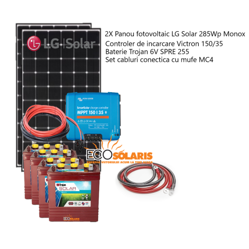 Set Panouri Fotovoltaice 570W LG Solar MonoX Controler MPPT Vicron Energy - Panouri Fotovoltaice