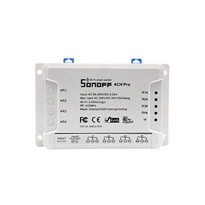 Sonoff 4CH - PRO R2 Intrerupator wireless cu 4 canale Sonoff 4CH - PRO R2 Intrerupator wireless cu 4 canale - Panouri Fotovoltaice