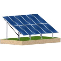 Structura zincata pentru 8 panouri fotovoltaice montate la sol
