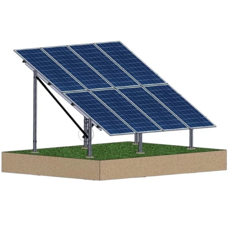 Structura zincata pentru 8 panouri fotovoltaice montate la sol Structura zincata pentru 8 panouri fotovoltaice montate la sol - Panouri Fotovoltaice