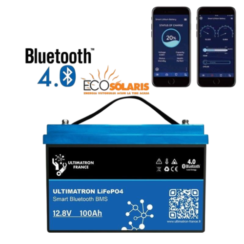 Baterie Lithium LiFePO4 ULTIMATRON 12V-100AH - Panouri Fotovoltaice