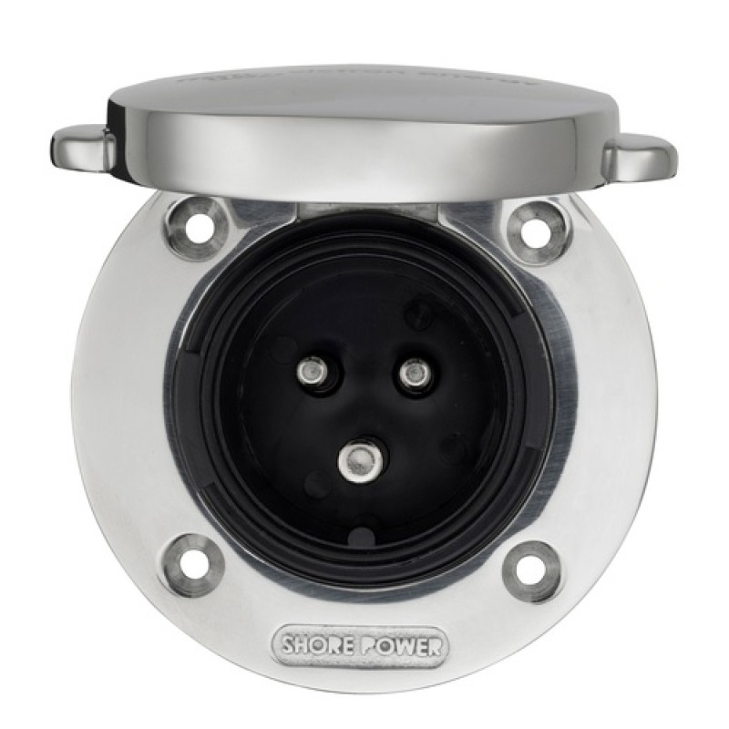 Priza Victron Energy Power Inlet stainless with cover 32A/250 Priza Victron Energy Power Inlet stainless with cover 32A/250 - Panouri Fotovoltaice
