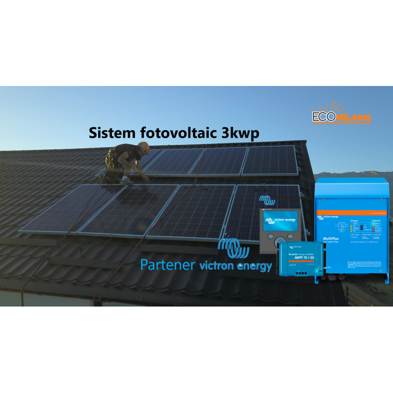 Sistem Fotovoltaic 3Kwp 48V Off Grid Lithium-Ion Victron Energy Sistem Fotovoltaic 3Kwp 48V Off Grid Lithium-Ion Victron Energy - Panouri Fotovoltaice