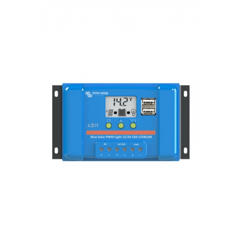 Controler Victron Energy BlueSolar PWM-LCD&USB 12/24V- 10A - Panouri Fotovoltaice