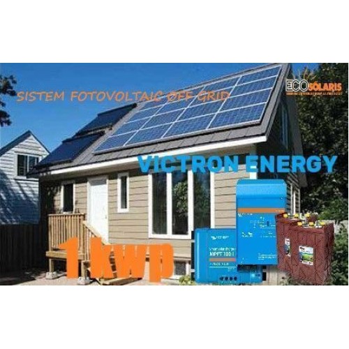 Sistem Fotovoltaic 1 kW off grid Victron Energy cu baterii Trojan - Panouri Fotovoltaice