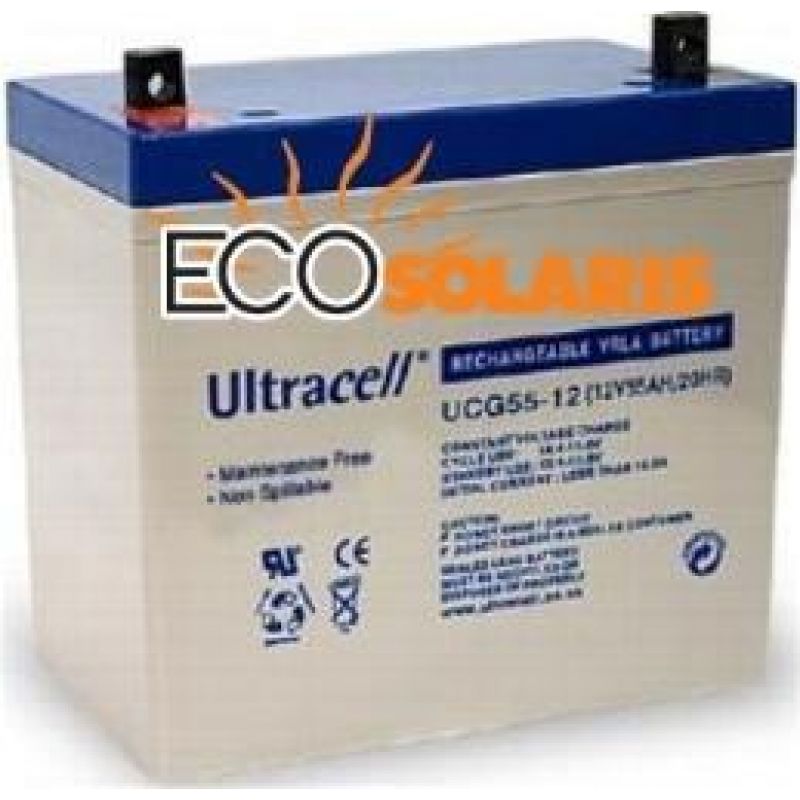 Baterie UCG 12V 55Ah Gel Ultracell - Panouri Fotovoltaice