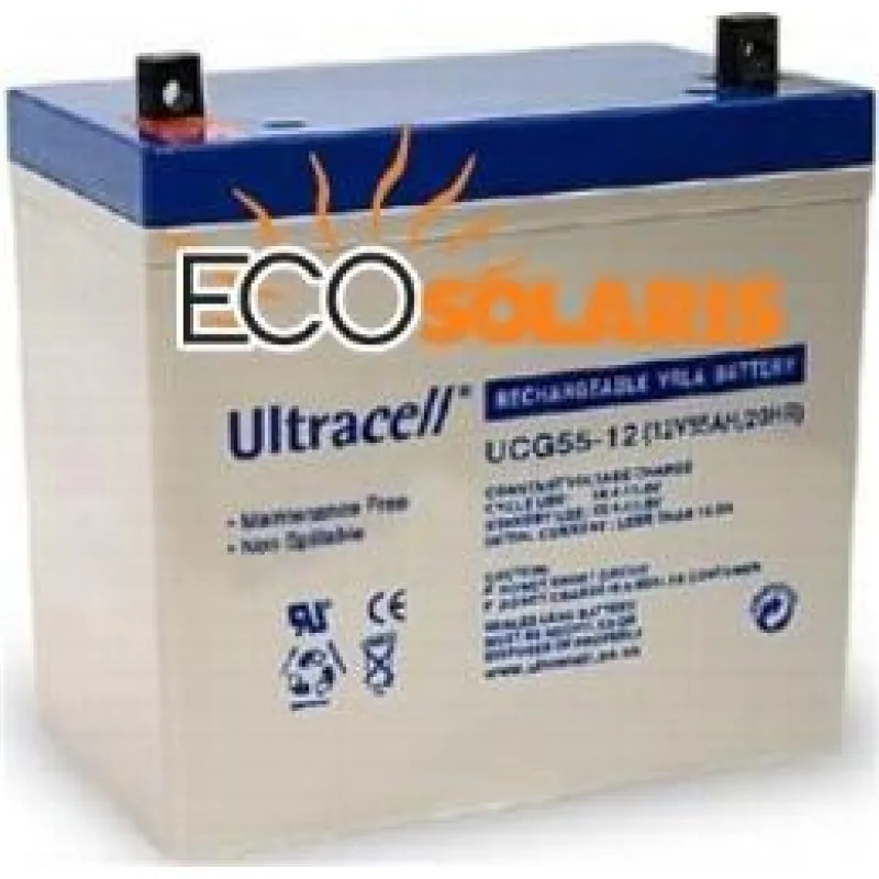 Baterie UCG 12V 55Ah Gel Ultracell Baterie UCG 12V 55Ah Gel Ultracell - Panouri Fotovoltaice