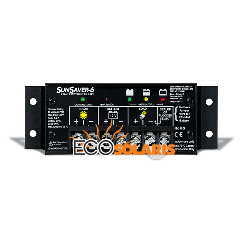 Controler SunSaver PWM 12V-6A/12V-10A/24V-10A/12V-20A/24V-20A Controler SunSaver PWM 12V-6A/12V-10A/24V-10A/12V-20A/24V-20A - Panouri Fotovoltaice