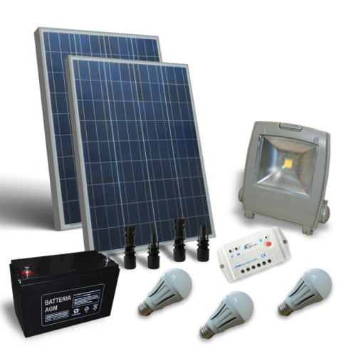 KIT SOLAR ILUMINAT LED 12V 200W INTERIOR / EXTERIOR / 1200W zi