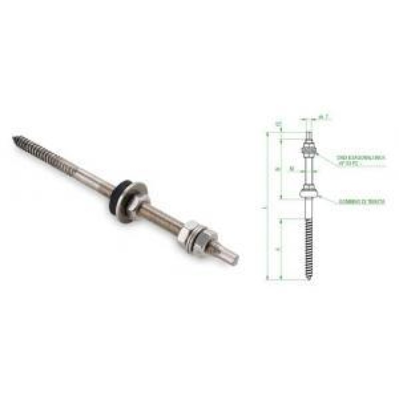 Surub auto-filet din otel pentru lemn - M12x300mm Surub auto-filet din otel pentru lemn - M12x300mm - Panouri Fotovoltaice